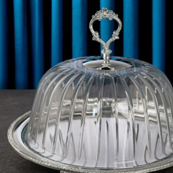 Kek Fanusu Gümüş İngiliz Bordür 28 cm