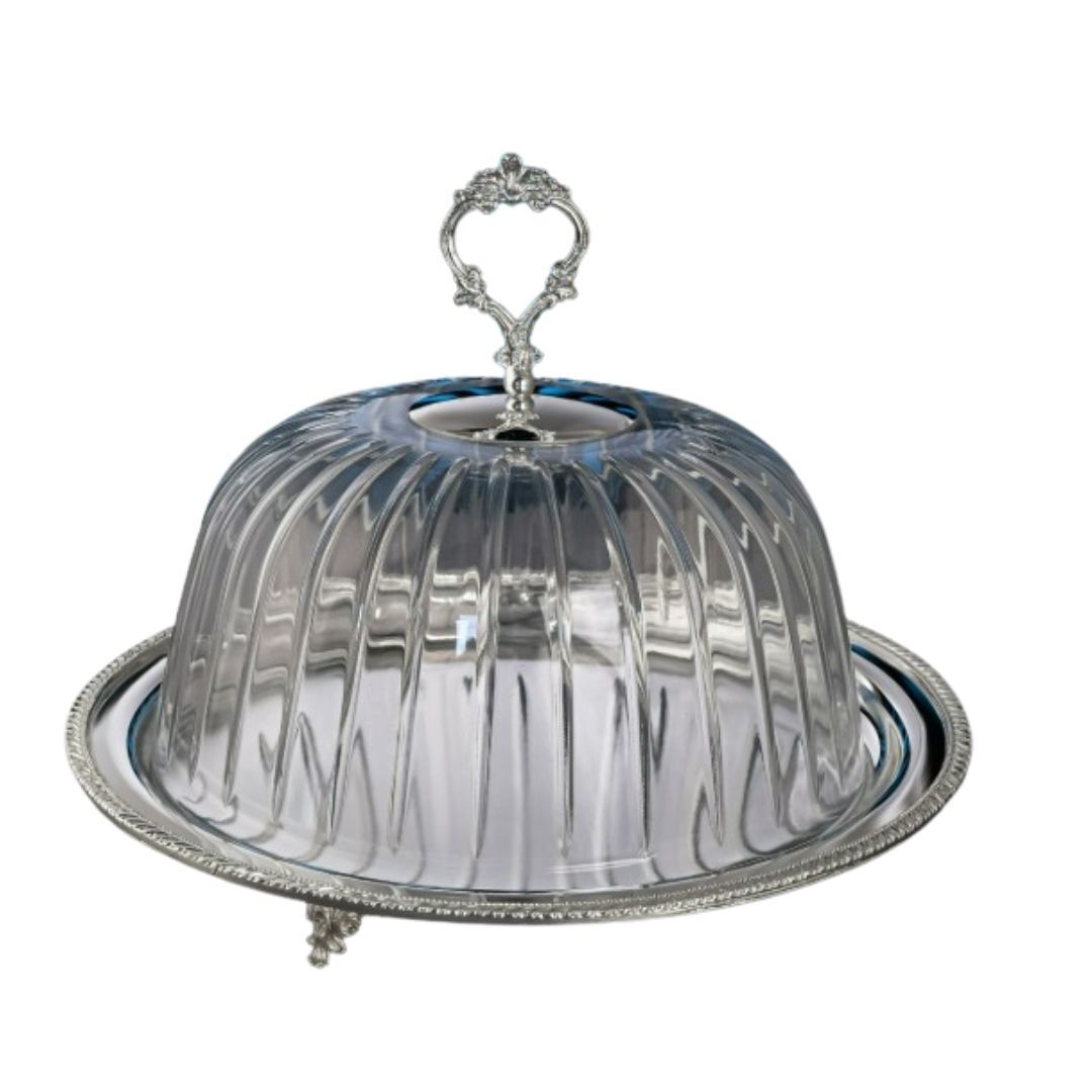 Kek Fanusu Gümüş İngiliz Bordür 28 cm