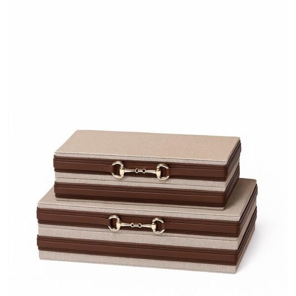 Deri Kemerli Dekoratif Kutu 2 li