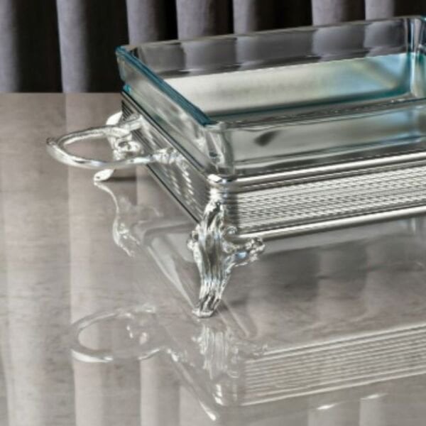 Pirinç Kare Borcam Düz Çizgi Bordür Sunumluk Küçük Boy