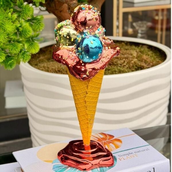 Dekoratif Obje Dondurma Kırmızı