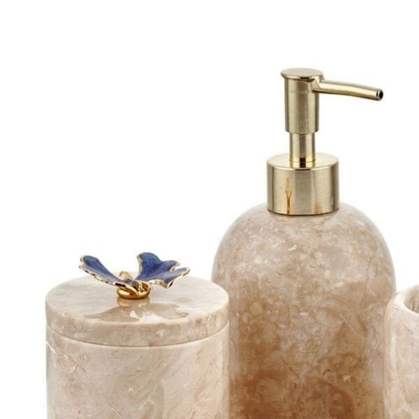 Banyo Seti Mermer Mavi Kelebek Model 5 prc