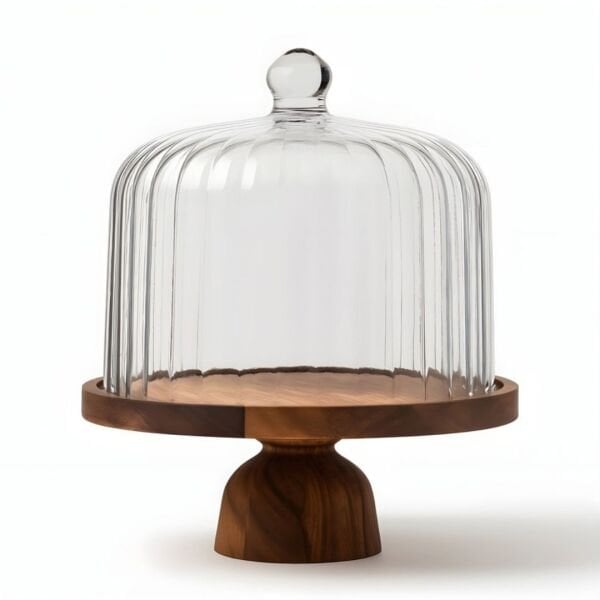 Akasya Ayaklı Kapaklı Fanus Homes  27 cm