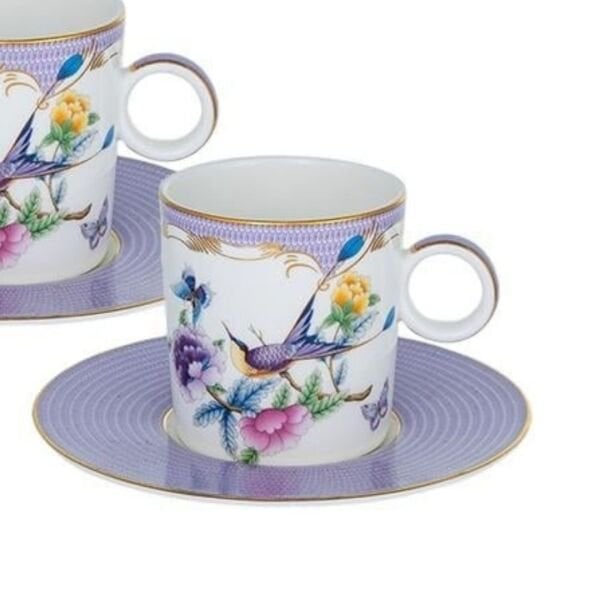Papillons Purple - 2li Kahve Fincanı Seti