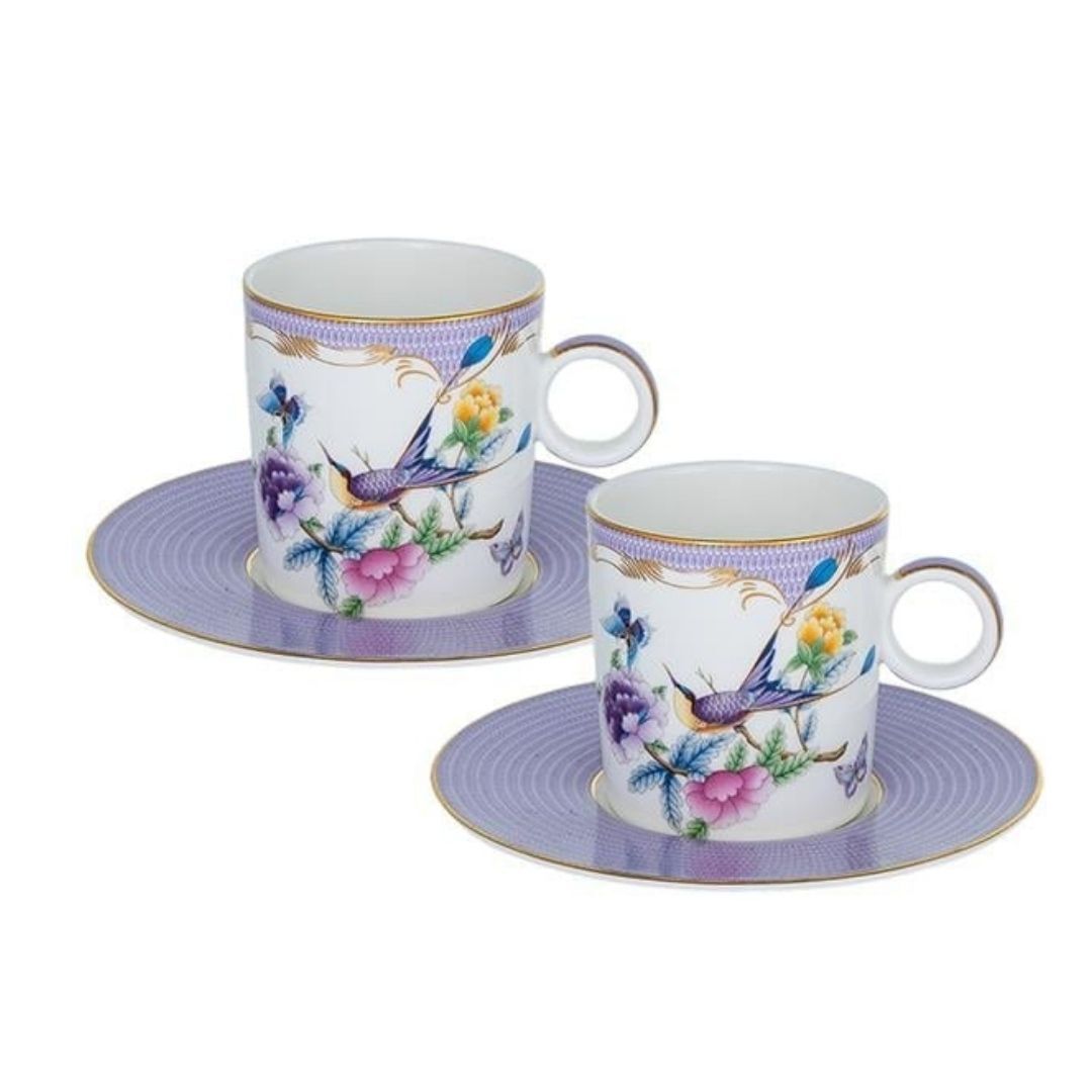 Papillons Purple - 2li Kahve Fincanı Seti