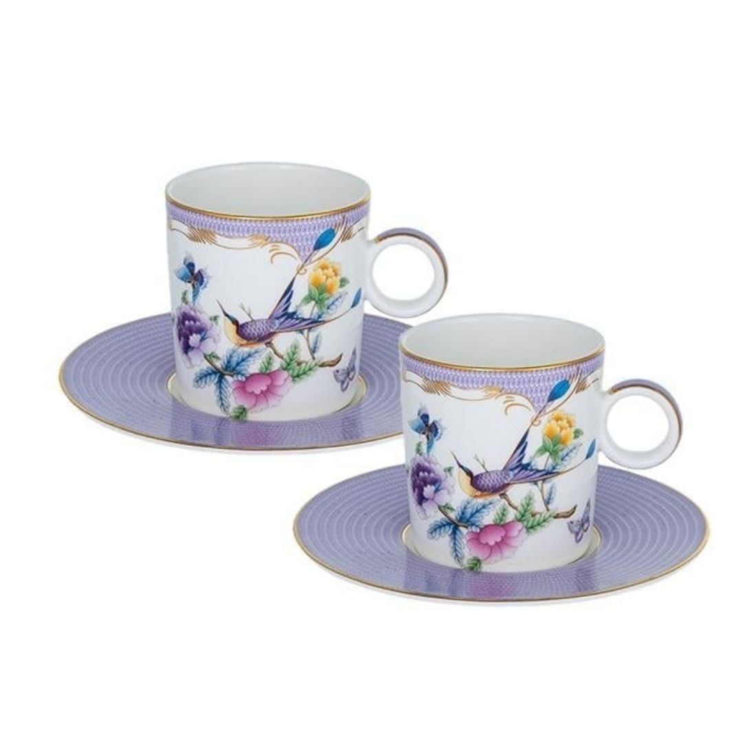 Papillons Purple - 2li Kahve Fincanı Seti