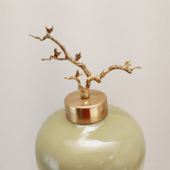 Luckyart Prinç Ağaç Dallı Yeşil Küp 23x23x48 Cm