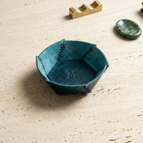Hexo | Geometrik Deri Organizer - Turkuaz