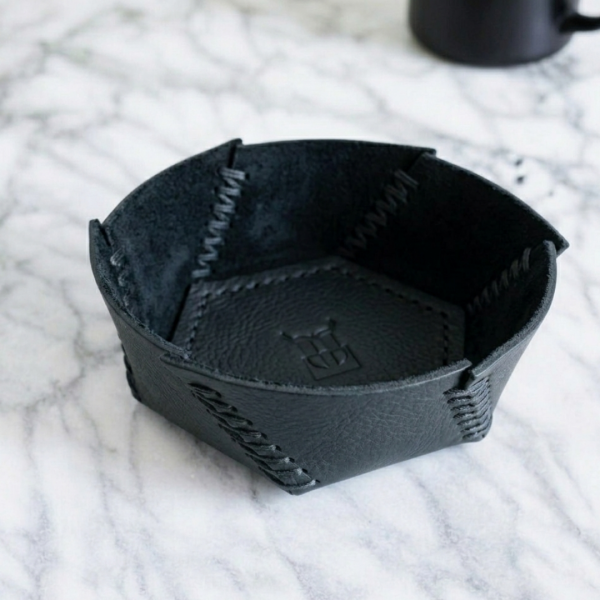Hexo | Geometrik Deri Organizer - Siyah