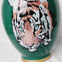 Luckyart Yeşil Kaplan Vazo 23x23x31 Cm