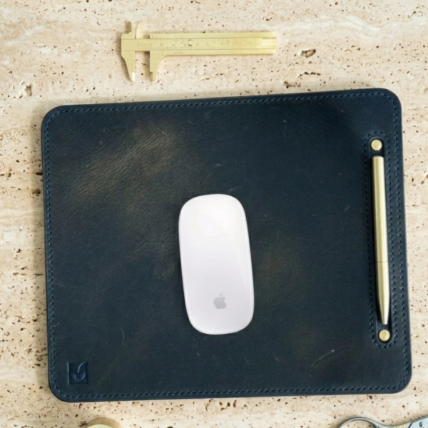 Deskpad | Hakiki Deri Zarif MousePad - Oliv