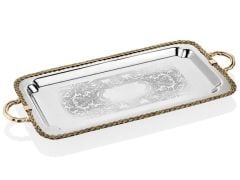 La'medore Black Pearl Halatlı Uzun Tepsi 59X31X5 Cm