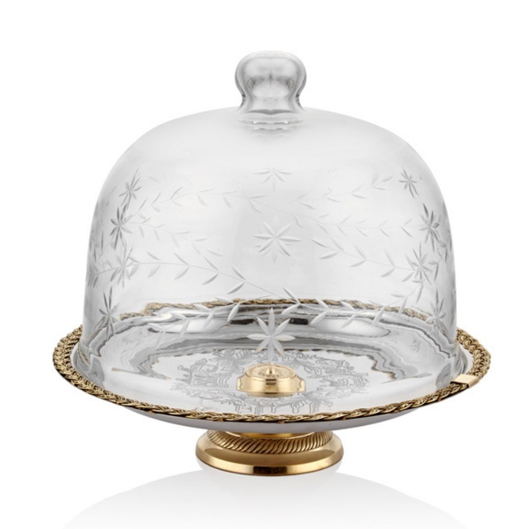 La'medore Black Pearl Halatlı Cam Kapaklı Fanus 30 cm