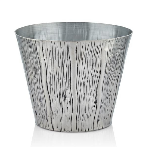 Creases Antik Silver Dekoratif Saksı 25,5x21 cm