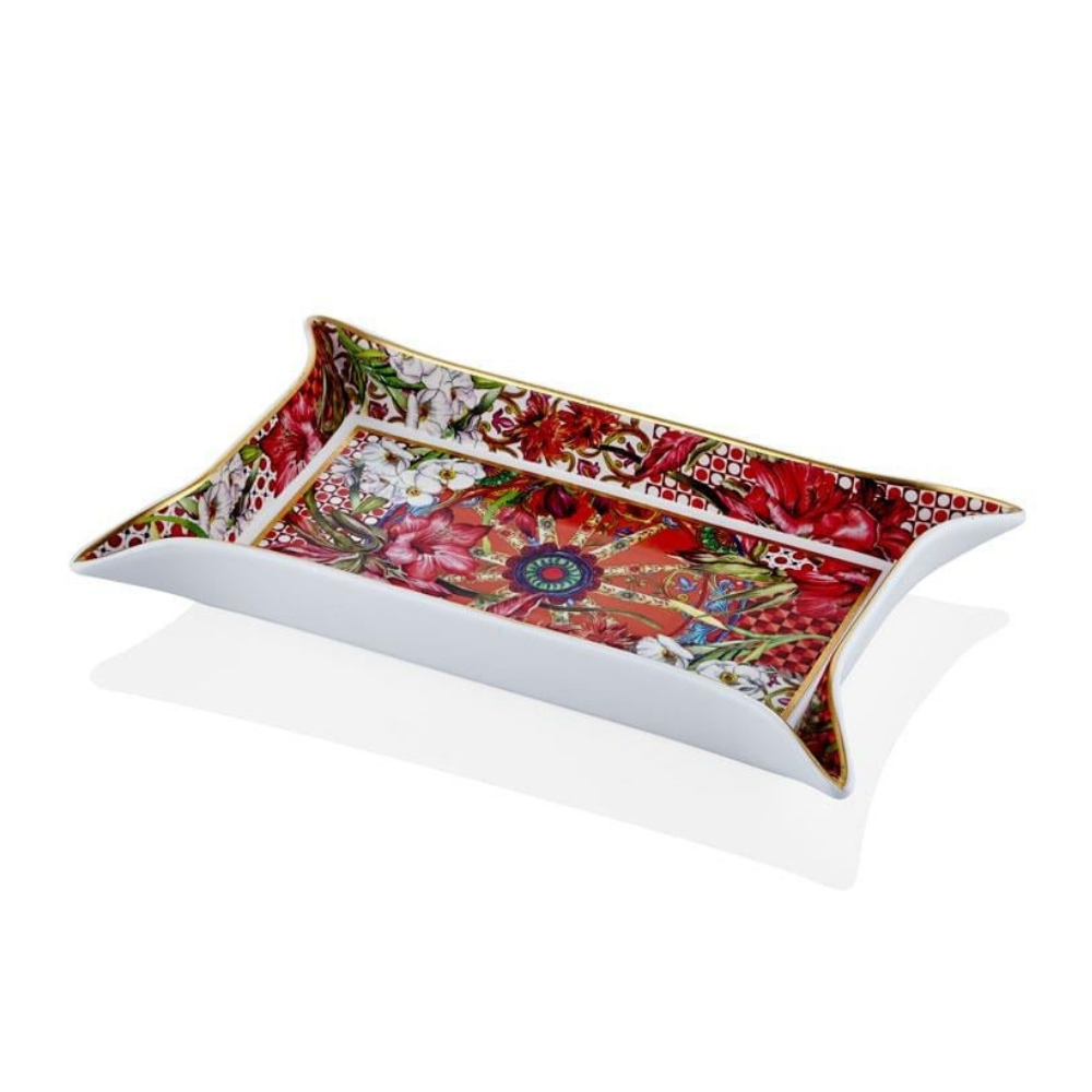 Lilyum Desenli Large Kul Tablası 35x22x4,5 CM