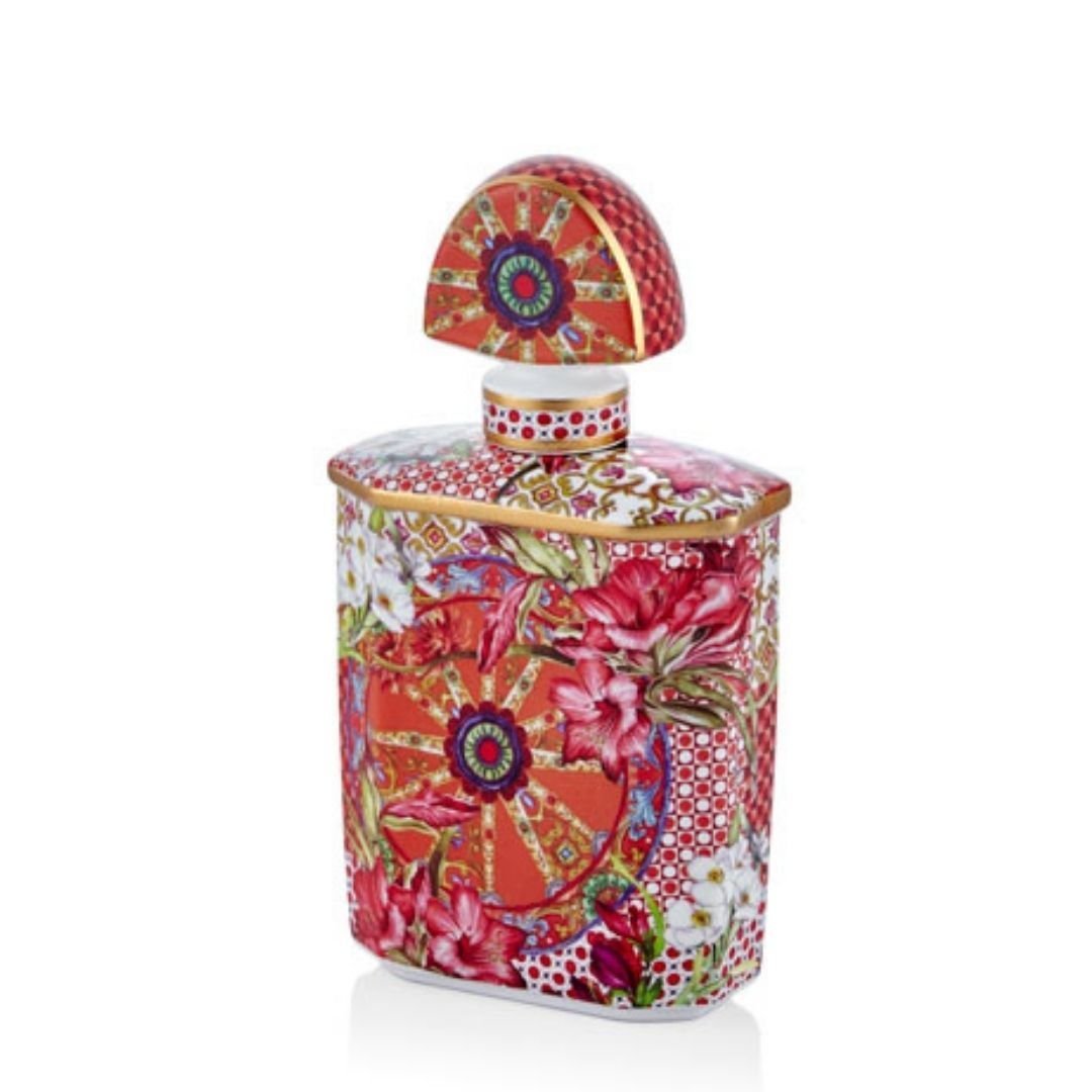 Lilyum Desenli 375 ml Large Parfüm Şişesi