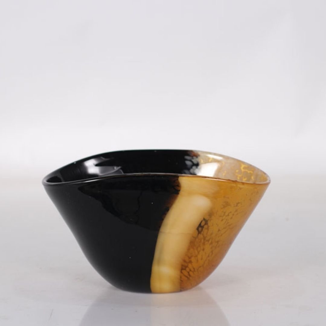Black Amber Glass Bowl