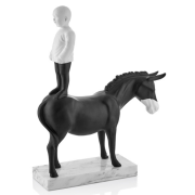 Kid Eşekli Çocuk Dekoratif Heykel