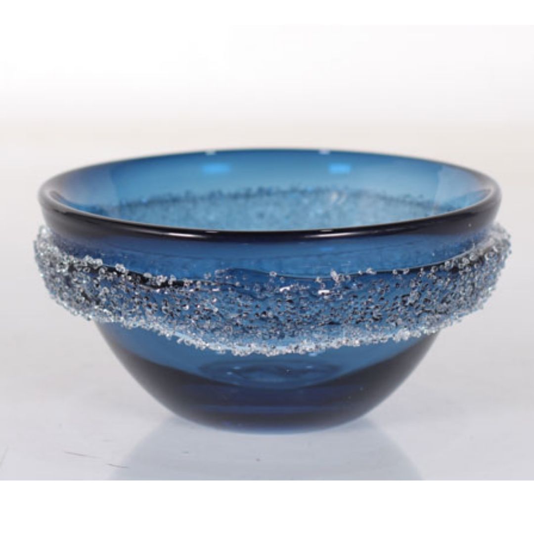 Blue Orbit Glass Bowl