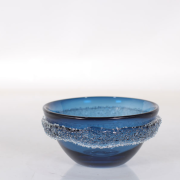 Blue Orbit Glass Bowl