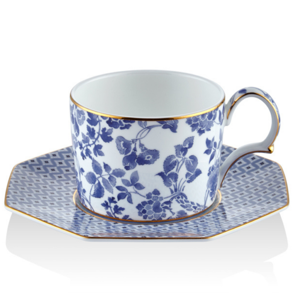 Lamedore Tea Delight Tea Cup and Saucers Blue (çay bardağı ve tabağı)