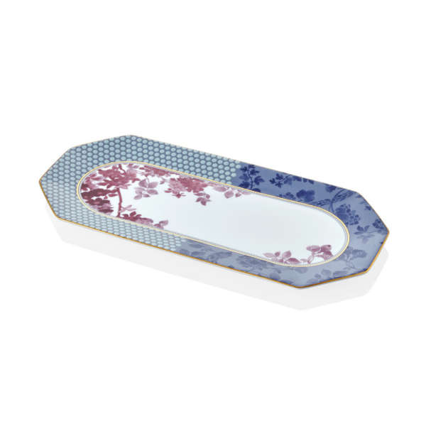 Tea Delight 33cm Hexagon Platter Pink (Servis Tabagı)