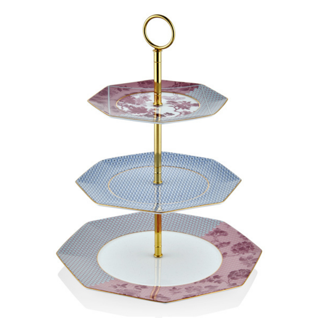 Tea Delight 3 Katlı Kek Standı