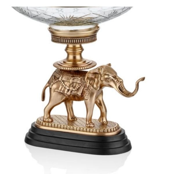 Lamedore Fil Desenli Eskitme Dekoratif Cam Kase 33 x 38 cm