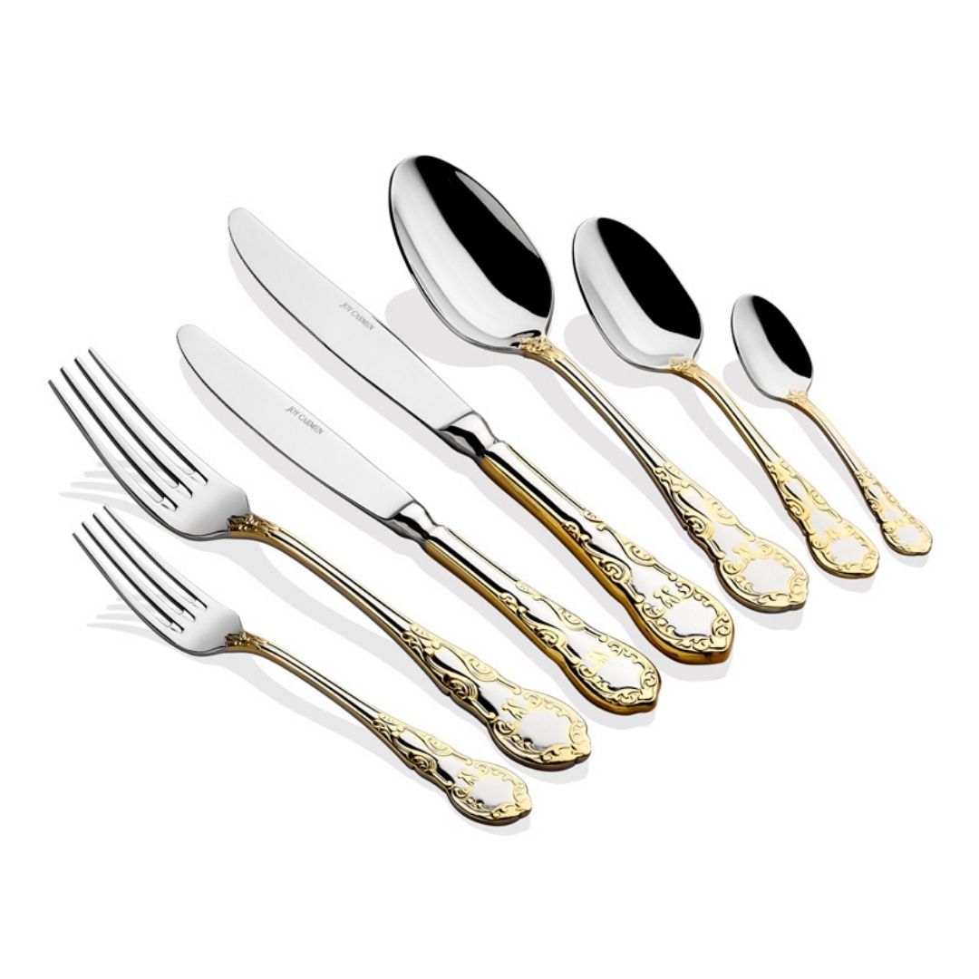 Joy Carmen EXCELLENCE 12 Kişilik Gümüş / Gold 89 Parça – Zarif ve