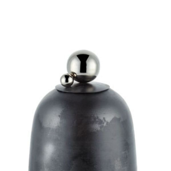 Gri Nikel Mermer Desen  Küçük  Kapsül Vazo