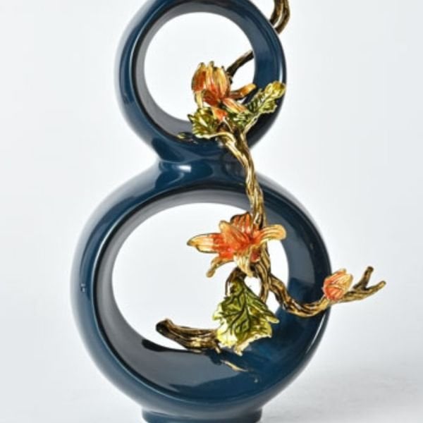 Calabash Holes Blue Küçük Boy Prinç Dallı Dekor