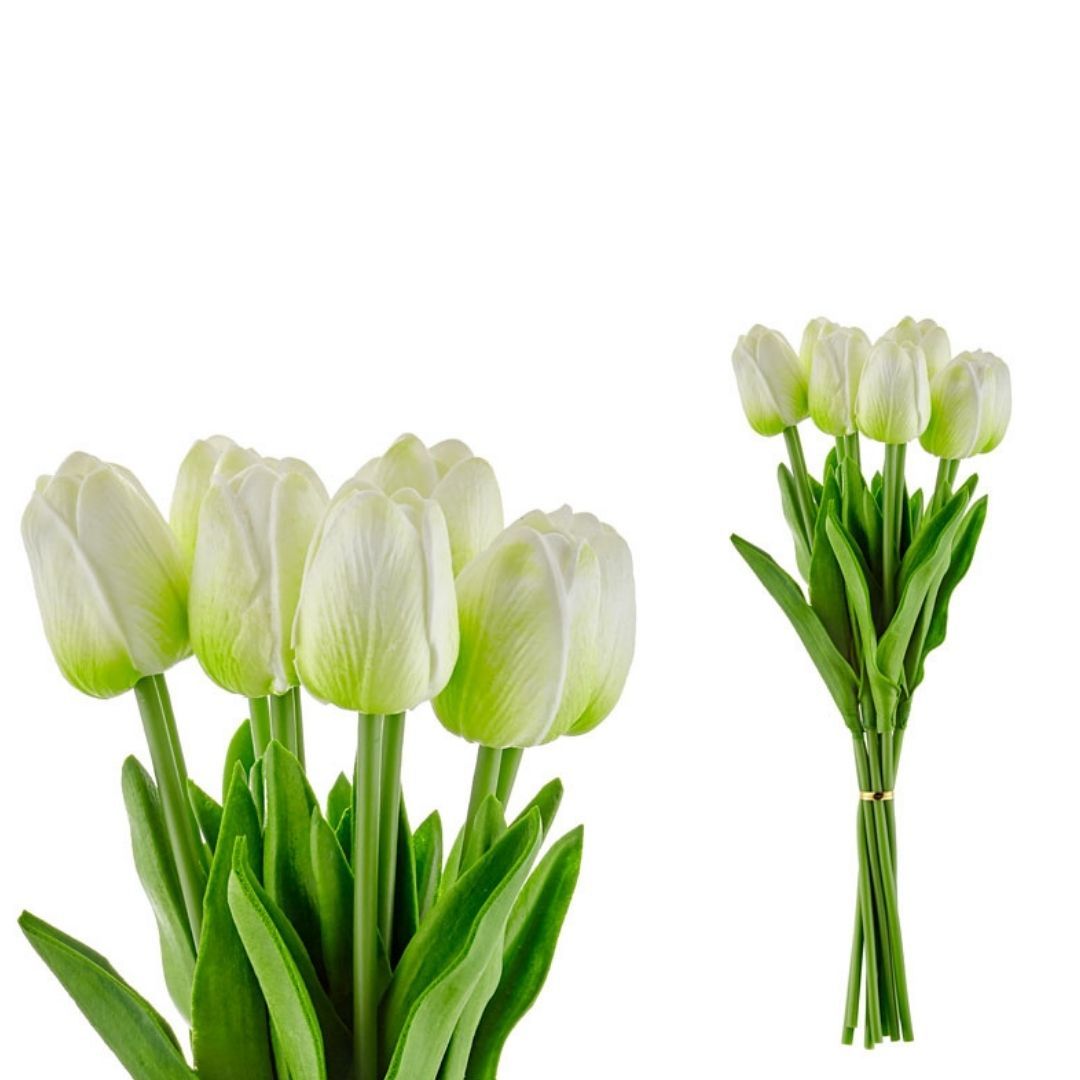 Islak Dokulu Lale Açık Yeşil 10 lu