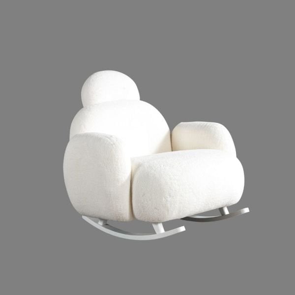 Mumy Tekli Sallanan Koltuk Beyaz / Pudra