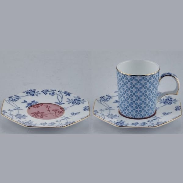 Tea Delight Regency Damask Blue 2'li Kahve Fincan Seti