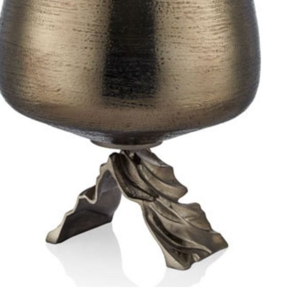 Lamedore Kadeh Tasarım Kahve Gold Büyük Vazo 28 cm