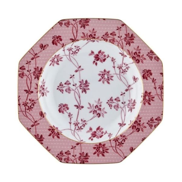 Tea Delight Soup Plate  Regency Damask Red (Yemek Tabağı 21,5 cm  )