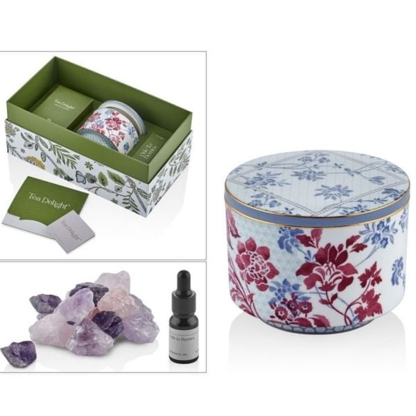 Kristal Koku Difüzörü - Regency Damask Mavisi