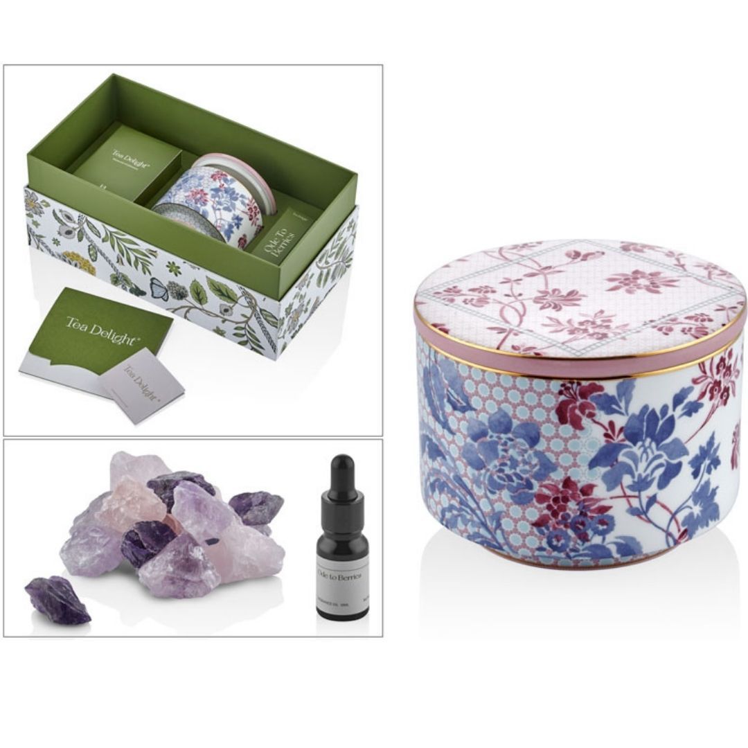 Crystal Fragrance Diffuser – Regency Damask Pink