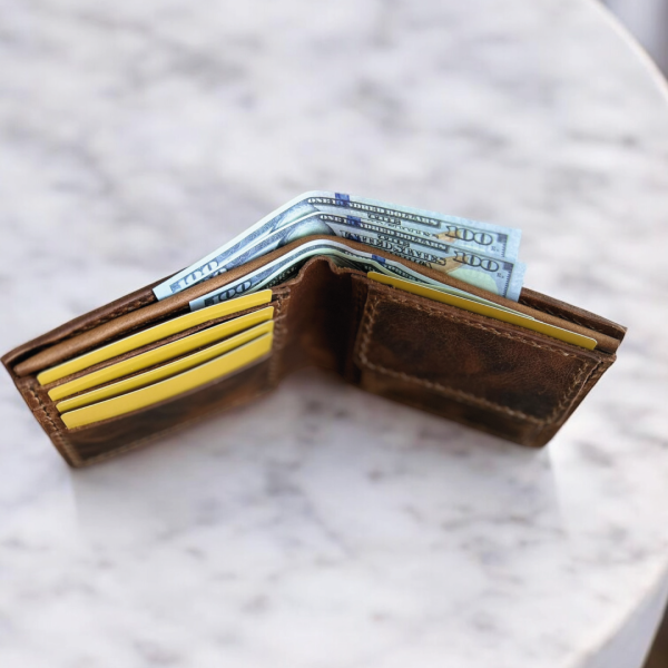 Boldra | Çift Nakit Bölmeli Cüzdan - Taba