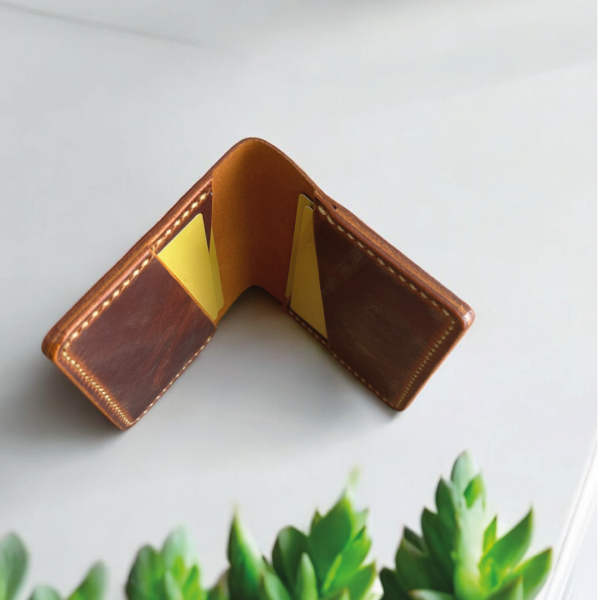 Crux | El Yapımı Hakiki Deri Çapraz Kartlık - Camel