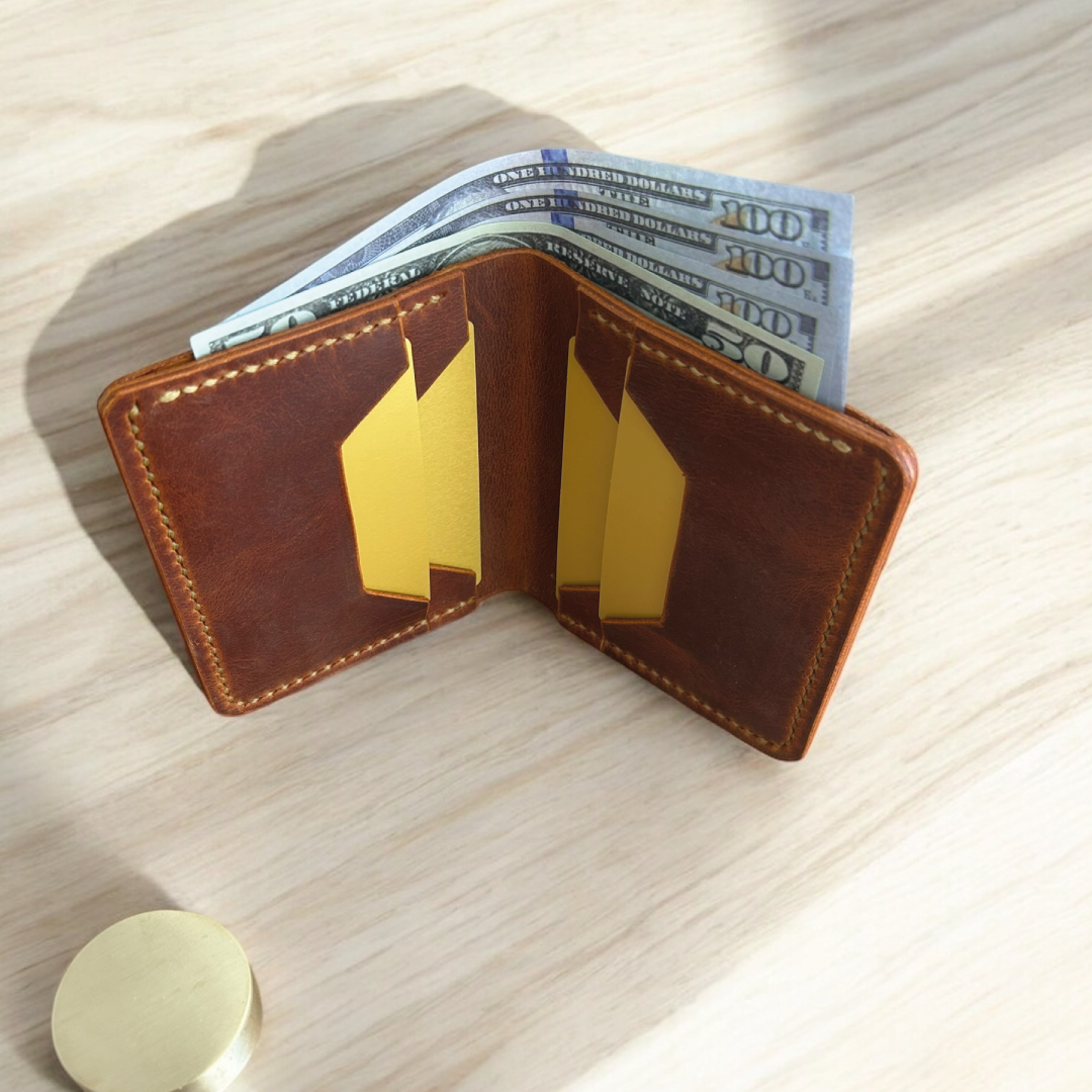 Minix | Hakiki Deri Minimal Cüzdan - Camel