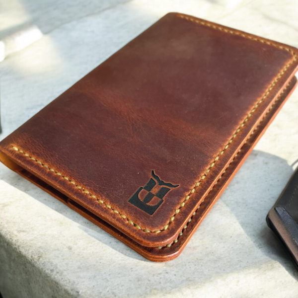 Porta | Deri Kart Bölmeli Pasaportlık - Camel