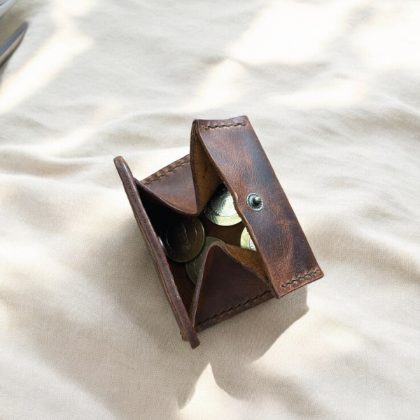 Toro | El Yapımı Deri Bozuk Para Cüzdanı - Taba