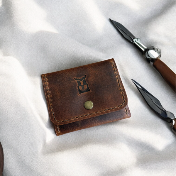 Toro | El Yapımı Deri Bozuk Para Cüzdanı - Taba