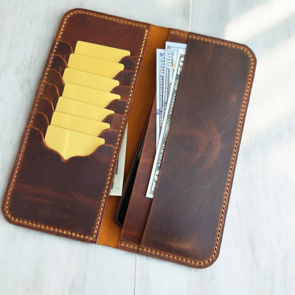 Vertis | Slim Dikey Cüzdan - Camel