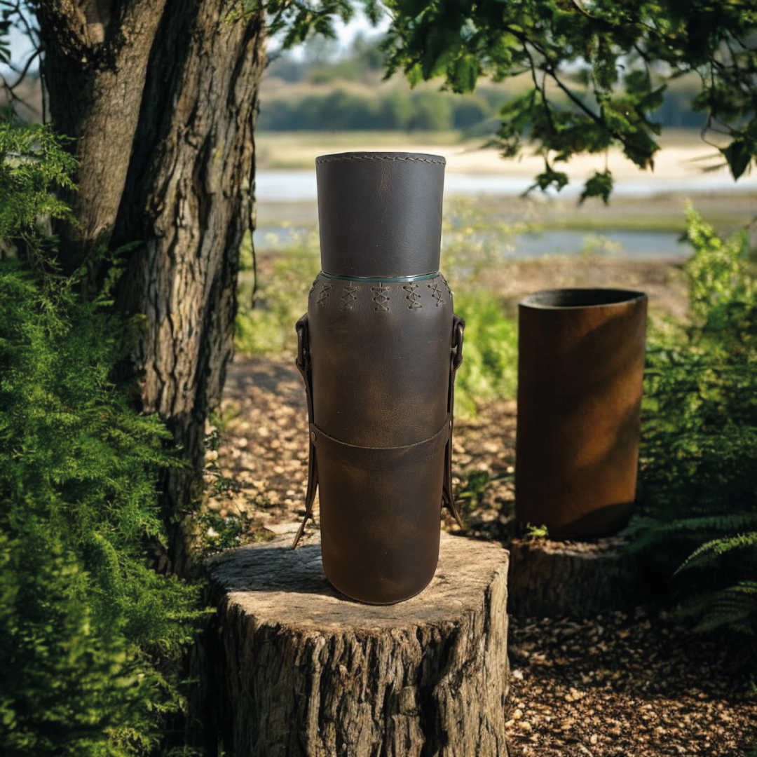 Tundra | Deri Stanley Termos Kılıfı - Olive