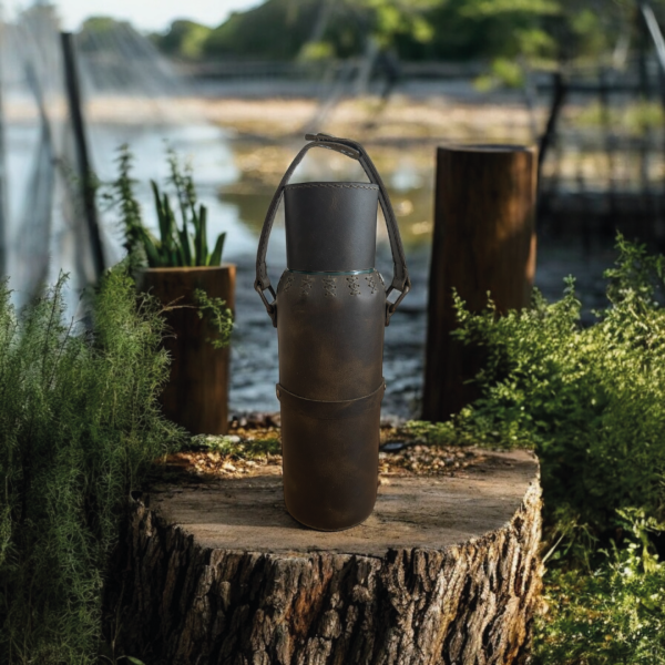 Tundra | Deri Stanley Termos Kılıfı - Olive