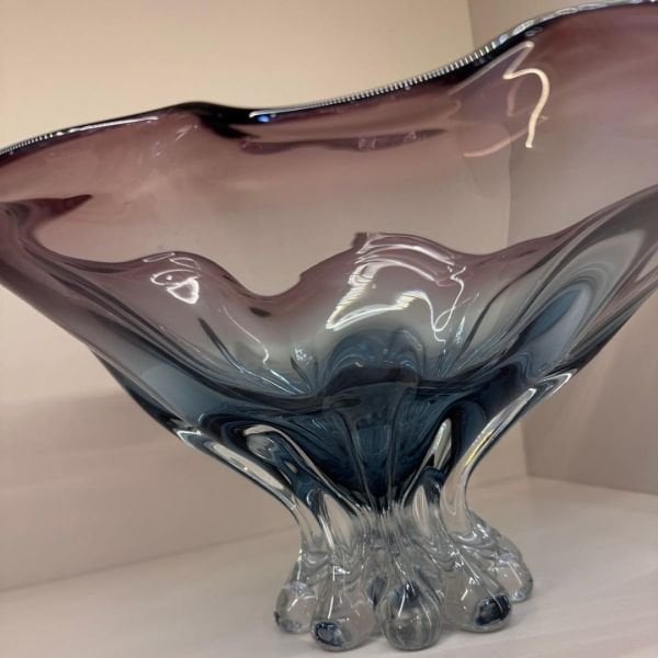 Luckyart  Pembe Mavi Çukur Tabak