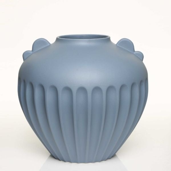 Vitale AntıQue Mavi Vazo Kısa 24 cm