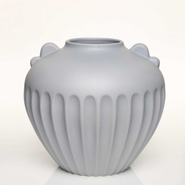 Vitale AntıQue  Gri Vazo Kısa 24 cm